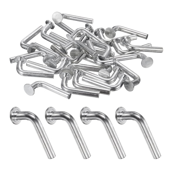 Uxcell 50 Pack Pallet Rack Drop Pin, 1.3 x 0.26 Inch Pallet Rack Safety Bolt Round Head J Bolt Universal Pins for Warehouse Racks and Shelving Units