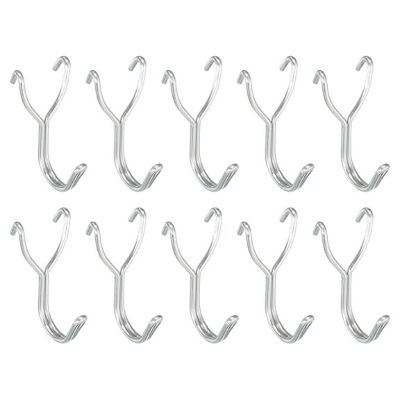 Uxcell 50 Pack Pegboard Hooks, Stainless Steel 1 Inch Spacing Peg Board Display Hook Metal Hanging Organizer Accessories for Garage Office Kitchen Store, Silver