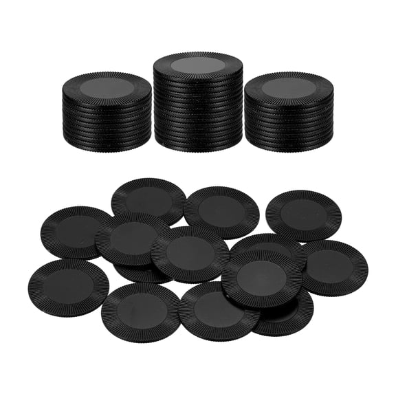 Uxcell 50 Pack Plastic Poker Chips, 38mm Mini Bingo Chips Learning Counters Counting Counters Disks Markers Opaque Game Tokens for Game Play Math Counting, Black, Pattern