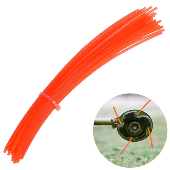 Uxcell 50-Pack Pre-Cut Trimmer Line, 0.095 Inch x 8 Inch Round Nylon String, Replacement Line for Trimming Grasses and Weeds [Red]