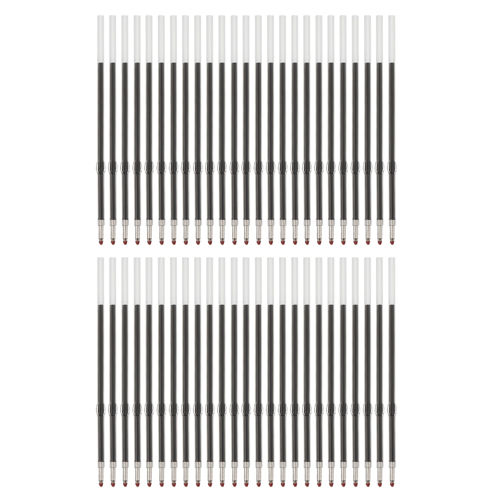Uxcell 50 Pack Retractable Ballpoint Pen Refills, 1.0 mm Black Ink Medium Point Refill for Gel Liquid Gel Pen