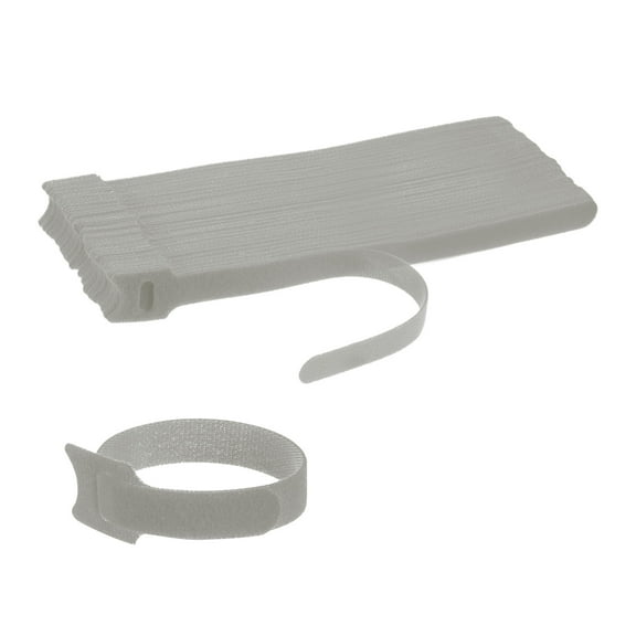 Uxcell 50-Pack Reusable Cable Ties 7.9 in Fastening Adjustable Hook and Loop Tie Wrap for Office, Gray