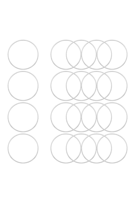 50 Pack Round Earring Beading Hoop, 20mm Open Beading Hoop, Silver Tone