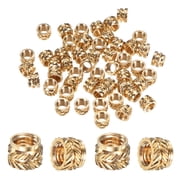 Uxcell 50-Pack Threaded Inserts - M5 x 5mm Brass Heat Set Insert Nuts 7mm OD