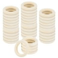 thumbnail image 1 of Uxcell 50-Pack Unfinished Wood Rings, 55 mm Natural Wooden Rings for Macrame Jewelry Making/DIY Crafts, 1 of 6
