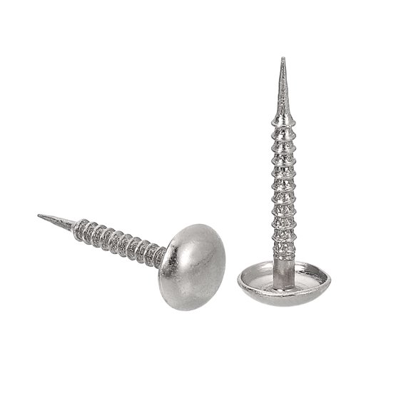 Uxcell 50 Pack Upholstery Nails, 8x20mm Upholstery Tacks Furniture Tacks Nail Round Head Decorative Tacks, Silver