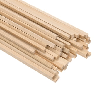 Wood Square Dowel Rods – 1” X 36” Hardwood Birch/Poplar, Pack Of 2, For Crafts, Woodworking & DIY Projects