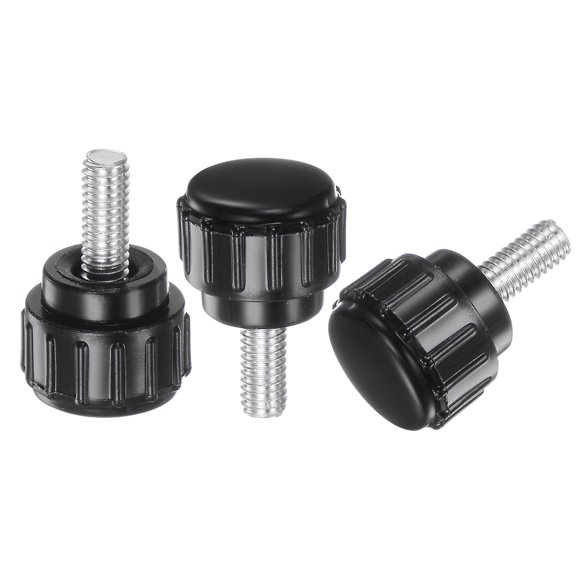Uxcell 50 Packs M4 x 10mm Male Thread Plastic Knurled Knobs Thumb Screws Clamping Knobs