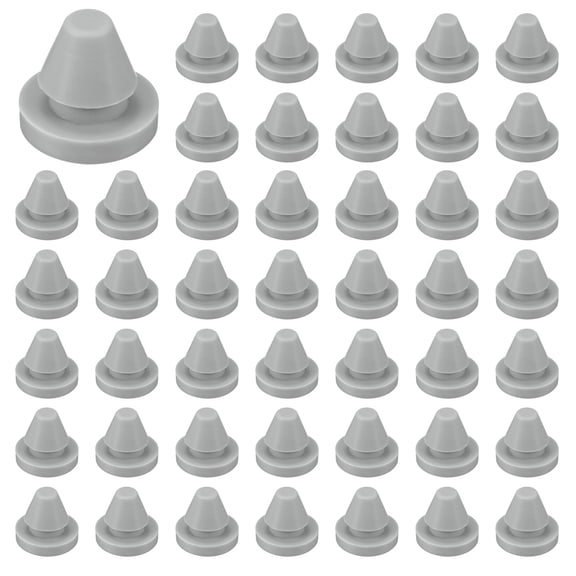 Uxcell 50-Packs Silicone Plugs, Snap in Locking Hole Plugs for 6-7mm Hole, Round Hole Rubber Plug Waterproof Sealing Plugs [Grey]