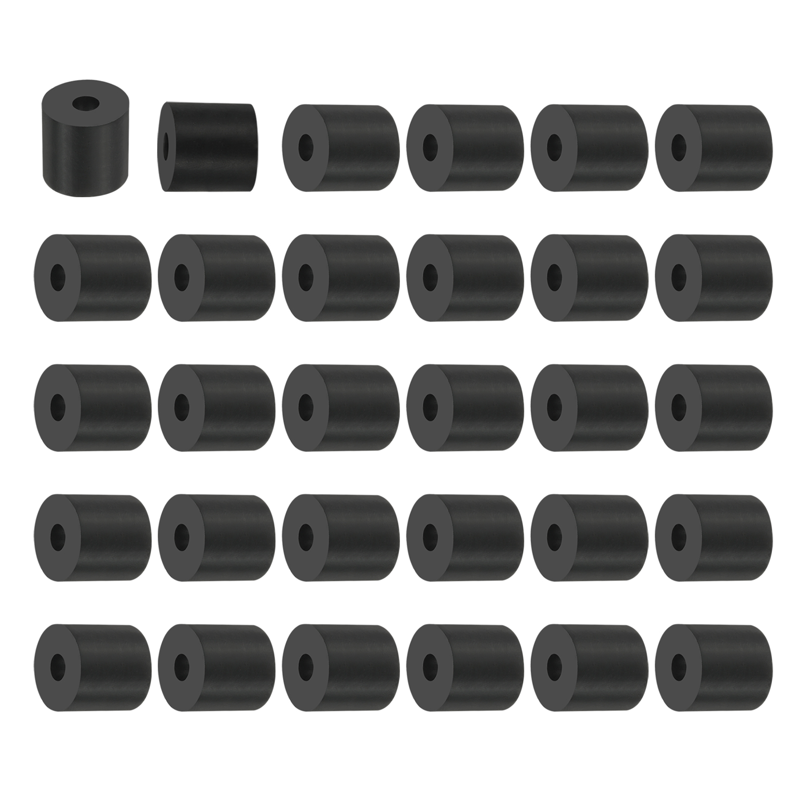 Uxcell 50 Pcs 0.2"ID x 0.8"OD x 0.6"T Multi Purpose Rubber Spacer