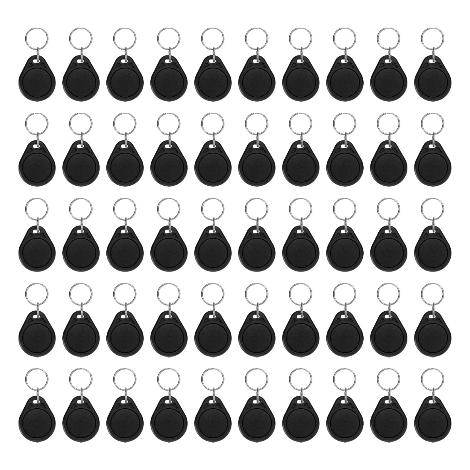 Uxcell 50 Pcs 13.56MHz UID Writable Rewritable Smart Key Fobs for Access, Black