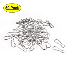 Uxcell 50 Pcs 20mm x 5mm Metal Luggage Zippered Pulis Snap Spring Hooks Lanyard