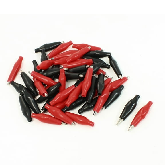 Uxcell 50 Pcs 30mm Metal Alligator Test Clips Testing Probe