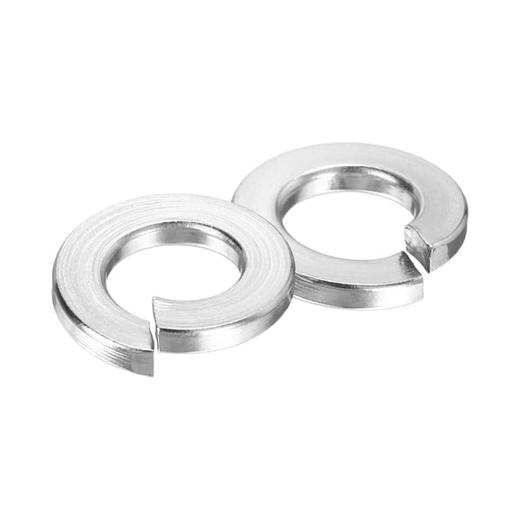 Uxcell 50 Pcs 5/16" Split Lock Washer, Spring Lock Washer 304 Stainless Steel Split Locking Ring Bright Dip for Screws Bolts Furniture Home Applications, Silver