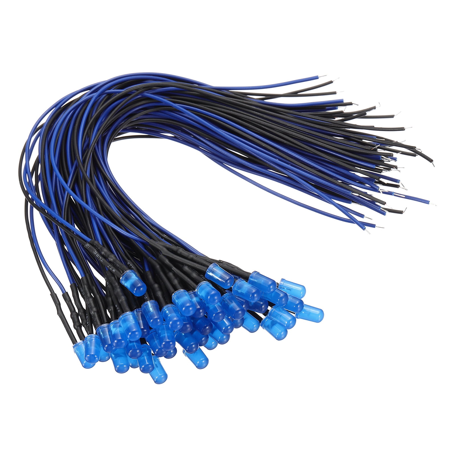 Small Rays Led Uxcell 50 Pcs 5mm Pre-Wired Small Emitting LED Lights Width 12V Light ...