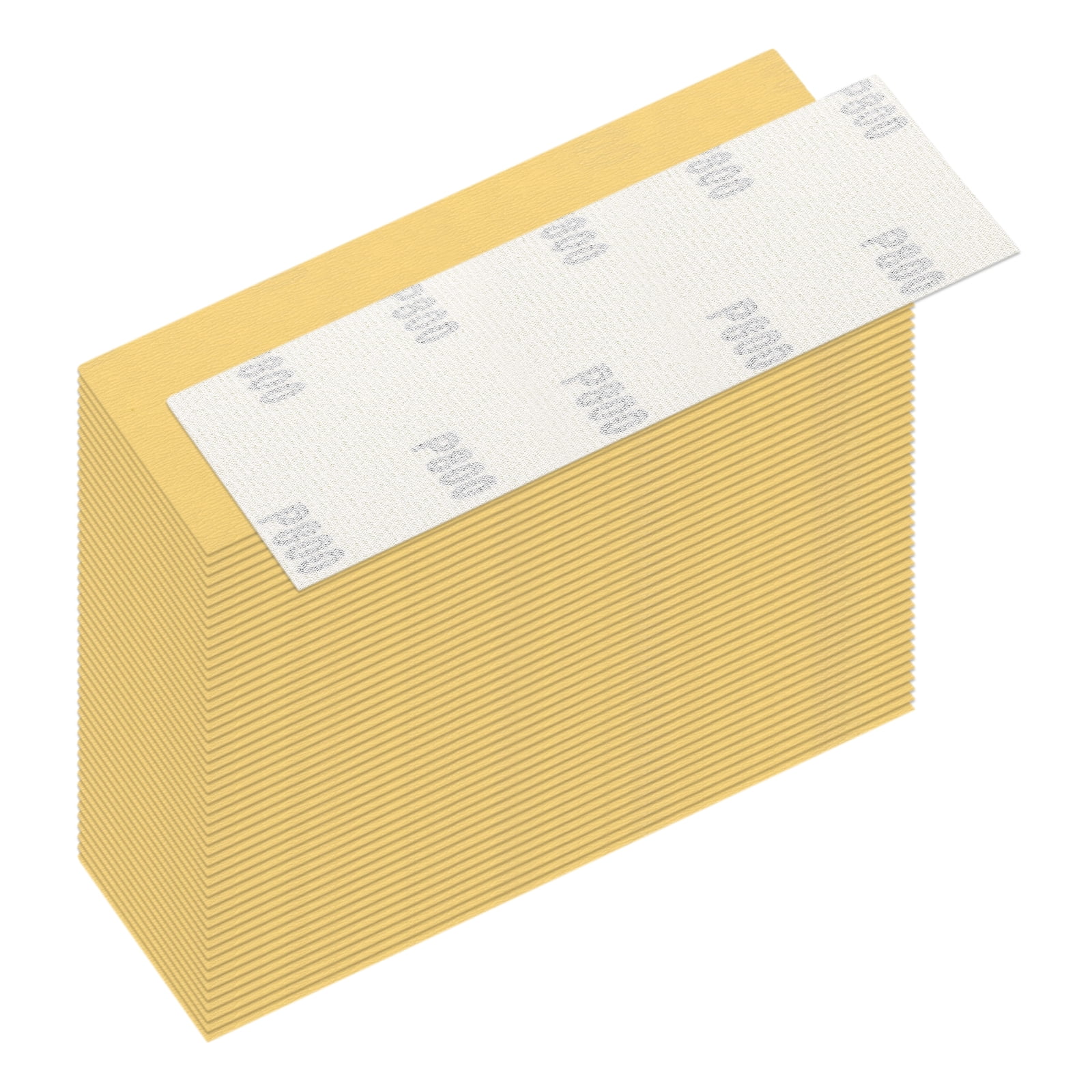 Uxcell 50 Pcs 800 Grit Sandpaper, 1.2 x 3.5 Inch Sand Paper Hook and ...
