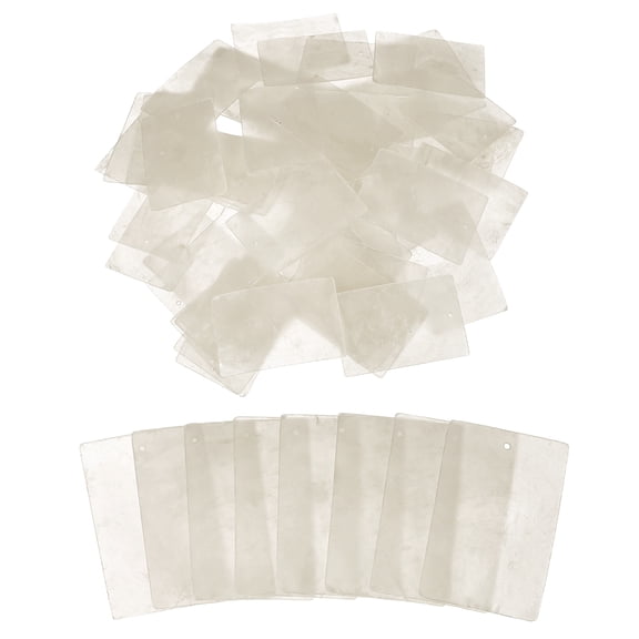 Uxcell 50 Pcs Capiz Shells, 40 mm x 60 mm Natural White Square Mica Sheets Single Hole for DIY Craft Making Wind Chimes Home Decoration Wedding Decorations