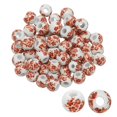 thumbnail image 1 of Uxcell 50 Pcs Ceramic Beads for Jewelry Making, 8mm Flower Printed Porcelain Beads Handmade Glazing Beading Supplies for Earring Necklace Bracelets DIY Crafts, Red Orchid, 1 of 6