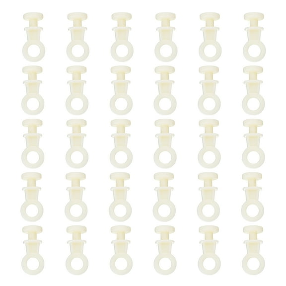 Uxcell 50 Pcs Curtain Track Roller Runners O-Shape Pulley for Curtain Accessories, White