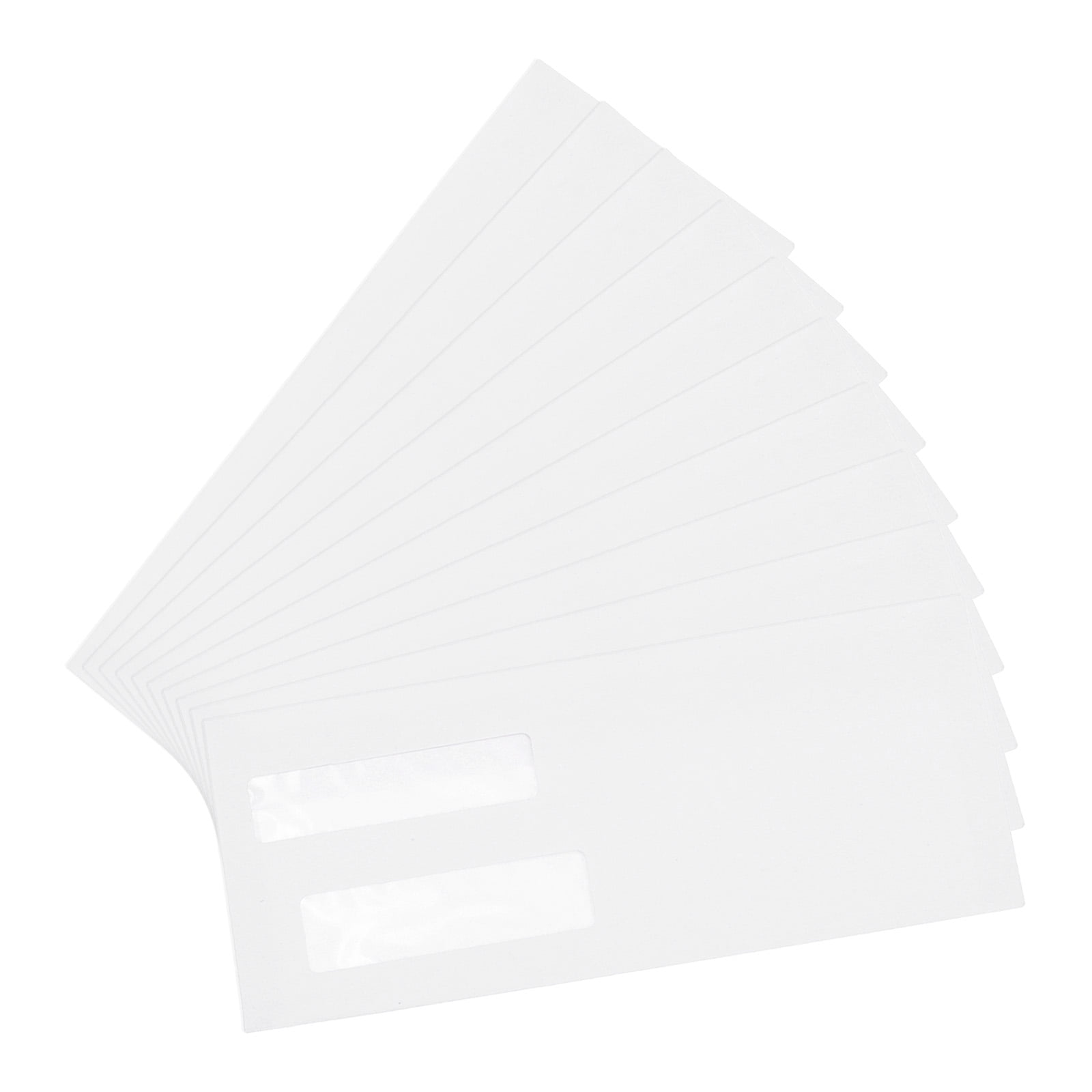 Uxcell 50 Pcs Double Window Envelopes, Business Security Seal Envelopes ...