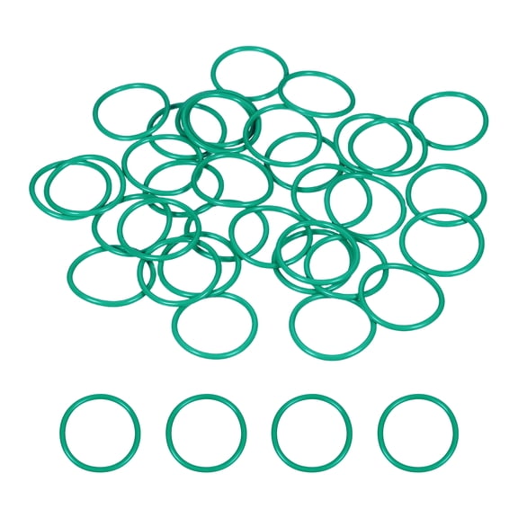 Uxcell 50 Pcs Fluorine Rubber O-Rings 28mm OD 24mm ID 2mm Width Metric Round Sealing O Ring Seal Gasket for Machinery