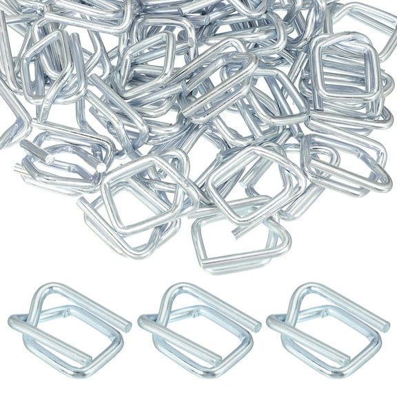 Uxcell 25 Pcs Galvanized Wire Buckle Fit for 1 Inch 25mm Width Cord Strapping