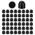 thumbnail image 1 of Uxcell 50 Pcs Hex Nut Cover, M10x10x14mm Nylon Screws Bolt Covers Caps Dome Acorn Hex Head Protection Cap, Black, 1 of 7