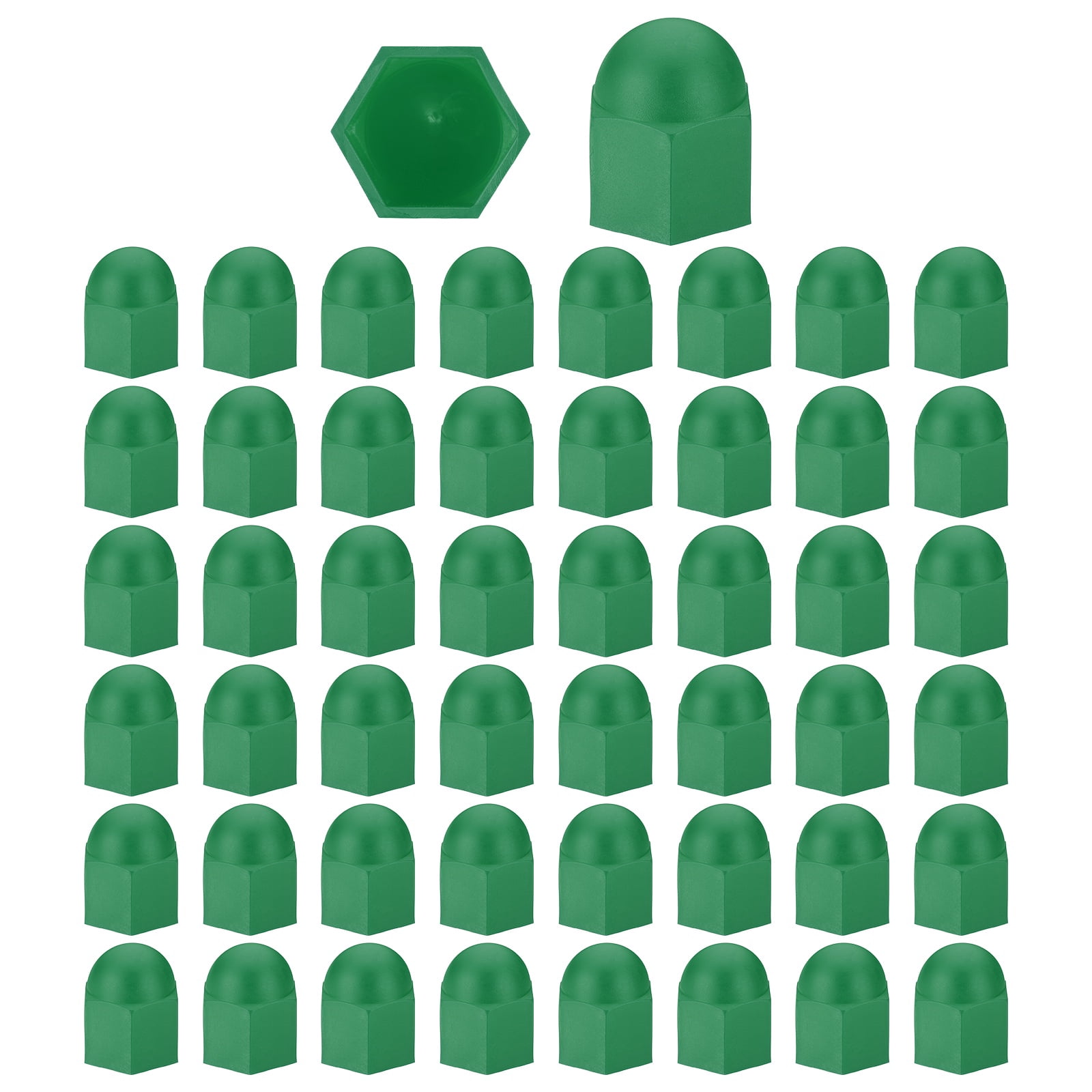 Uxcell 50-Pack M8 Red Plastic Hex Nut Covers – Dome-Shaped Bolt Caps For Hex Nuts, Waterproof & Rust-Proof, 13mm Inner Diameter