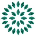 thumbnail image 1 of Uxcell 50 Pcs Horse Eye Shape Rhinestones, 10 x 5 mm Marquise Point Back Rhinestone Beads Glass Crystal Faceted Gems for Jewelry Making DIY Crafts Costume Crystal, Peacock Green, 1 of 7