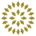 thumbnail image 1 of Uxcell 50 Pcs Horse Eye Shape Rhinestones, 10 x 5 mm Marquise Point Back Rhinestone Beads Glass Crystal Faceted Gems for Jewelry Making DIY Crafts Costume Crystal, Gold Yellow, 1 of 7