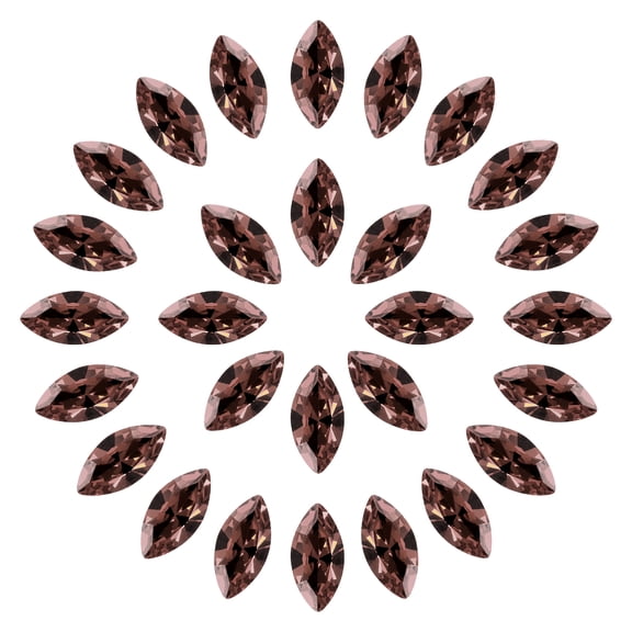 Uxcell 50 Pcs Horse Eye Shape Rhinestones, 10 x 5 mm Marquise Point Back Rhinestone Beads Glass Crystal Faceted Gems for Jewelry Making DIY Crafts Costume Crystal, Wine Red