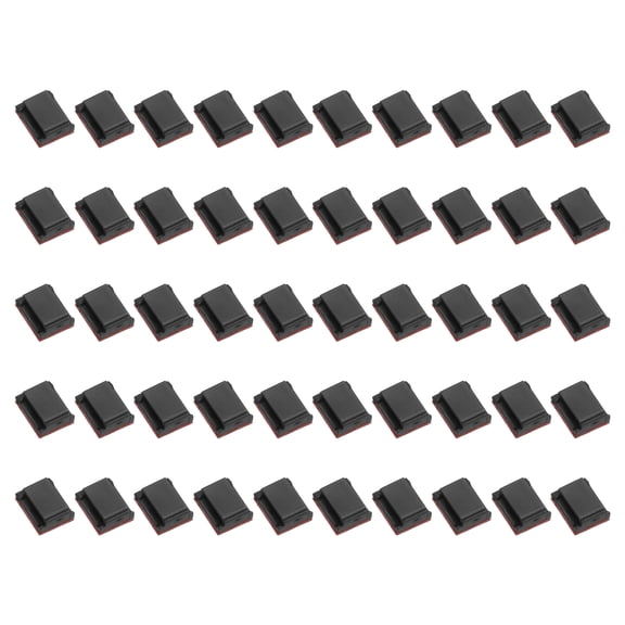 Uxcell 50 Pcs LED Light Hooks, Outdoor String Light Hanger Waterproof Decor Self Adhesive Light Hanging Clip for Holiday String Light Outside, Black