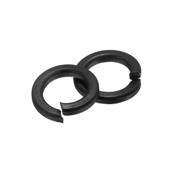 Uxcell 50 Pcs M6 Split Lock Washer, Spring Lock Washer 304 Stainless Steel Split Locking Ring Black Coating for Screws Bolts Furniture Home Applications, Black