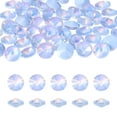 thumbnail image 1 of Uxcell 50 Pcs Pointed Back Rhinestones, 6mm Round Faceted Crystal Rivoli Rhinestone, Glass Cabochon Cubic Zirconia Stone Gemstone for Nails Arts Clothes DIY Decoration, Light Blue, 1 of 6