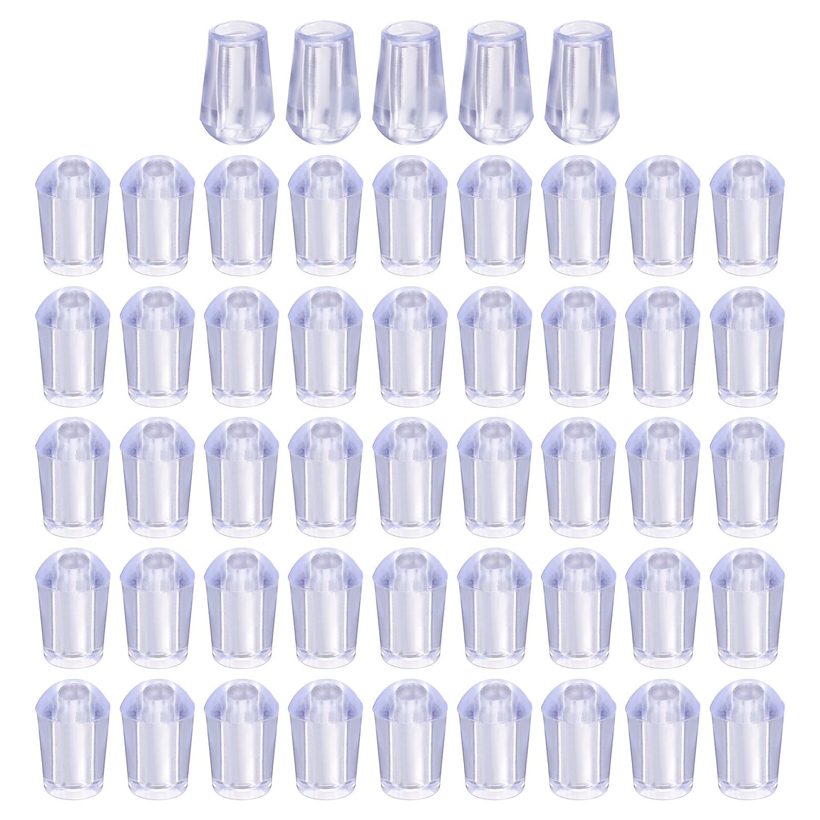 Uxcell 50 Pcs Rubber End Caps, 2.5mm Flexible Round Tube Bolt Cap Cover ...
