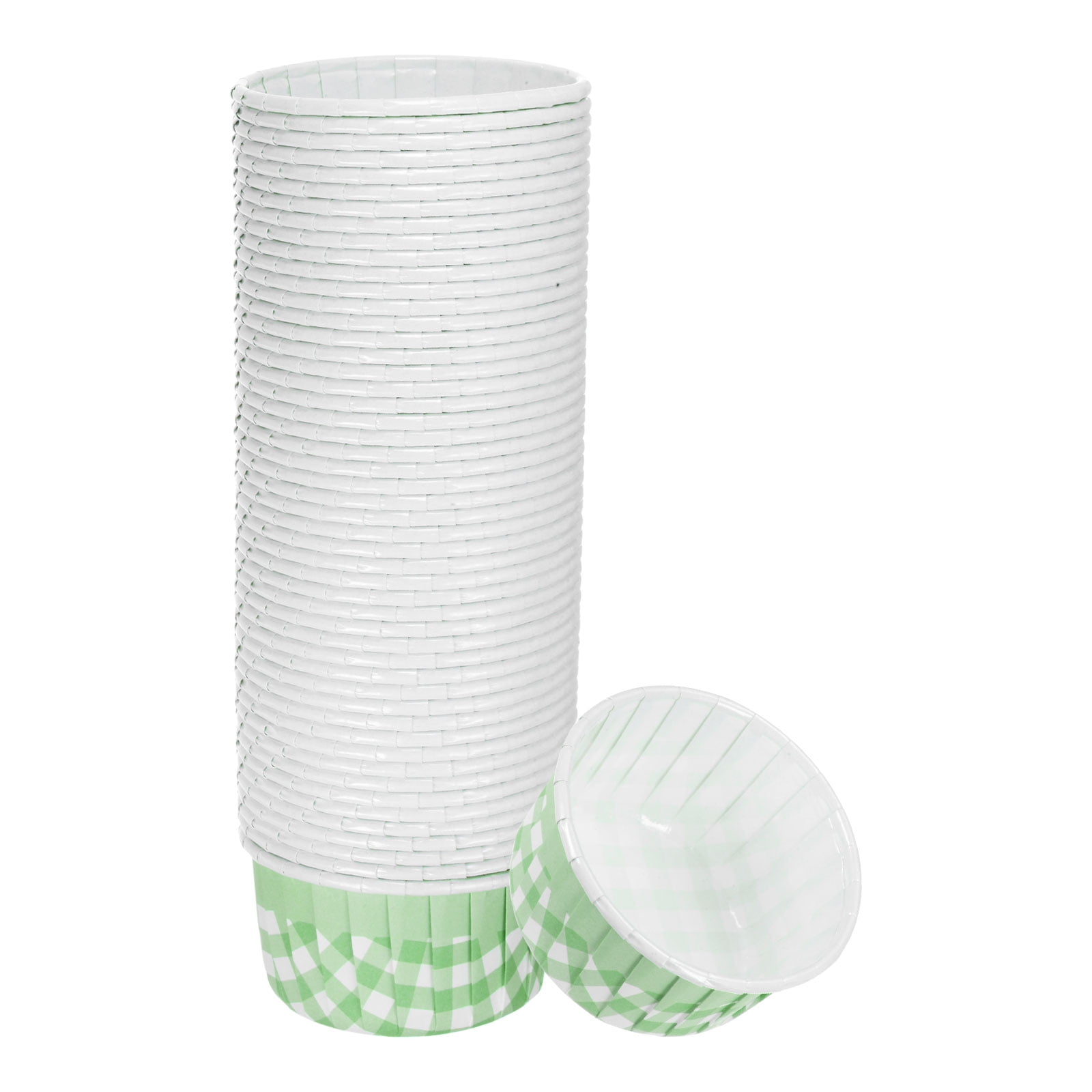 Uxcell Mini Cupcake Liners - 50 Pack, Green, Disposable Greaseproof Paper Baking Cups For Muffins, Desserts, Mother’s Day - View #3