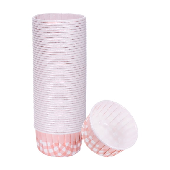 Uxcell 50 Pcs Standard Cupcake Cups Disposable Oven Safe Baking Cups, Light Pink