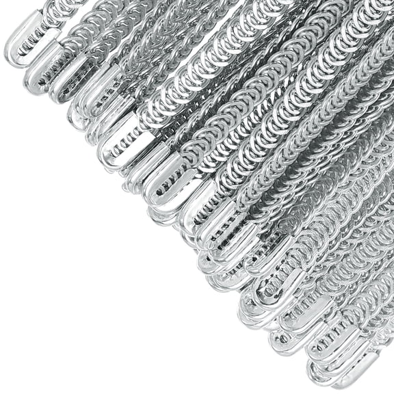 Uxcell 50 Pcs Steel Corset Boning, 2.4 Inch Length 0.2 Inch Width Spiral Flat Metal Boning for Sewing Corset Stays Neckline Support Lacing Costume Skirt Making Supplies, Silver