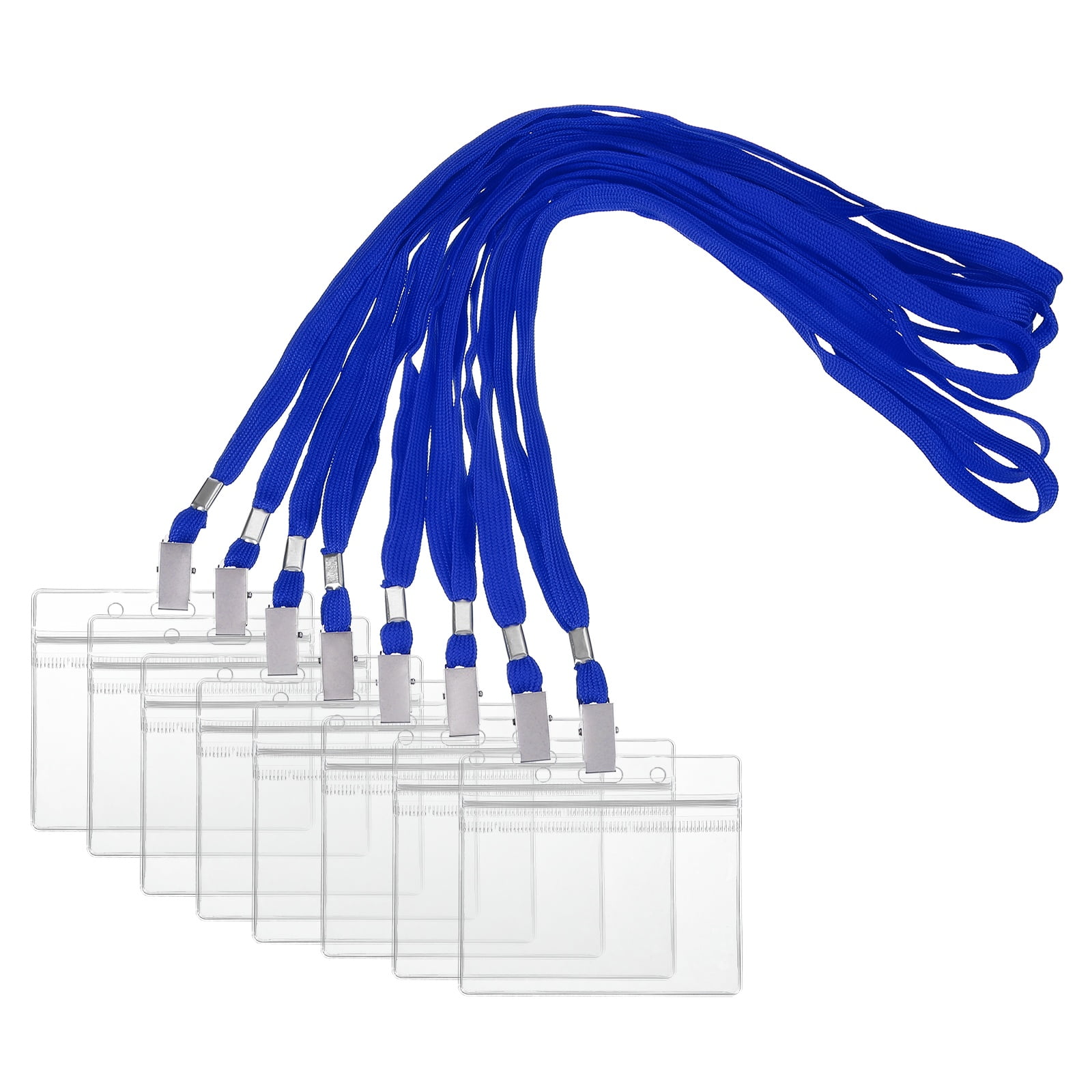 Uxcell 50 Set Name Tag Holders with Lanyard, Plastic Waterproof ...