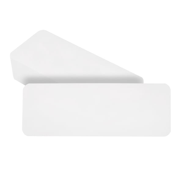 Uxcell 50 Sheets Blank Index Cards, 1.6"x3.9" Double Sided Thick Cardstock 350gsm Rounded Corner Study Flash Cards for Learning Playing Note Gift Tags DIY Paper Crafts, White