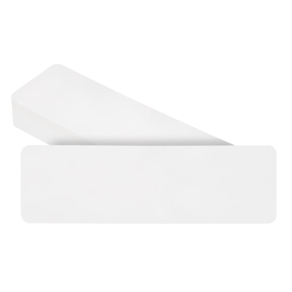Uxcell 50 Sheets Blank Index Cards, 2"x5.9" Double Sided Thick Cardstock 350gsm Rounded Corner Study Flash Cards for Learning Playing Note Gift Tags DIY Paper Crafts, White