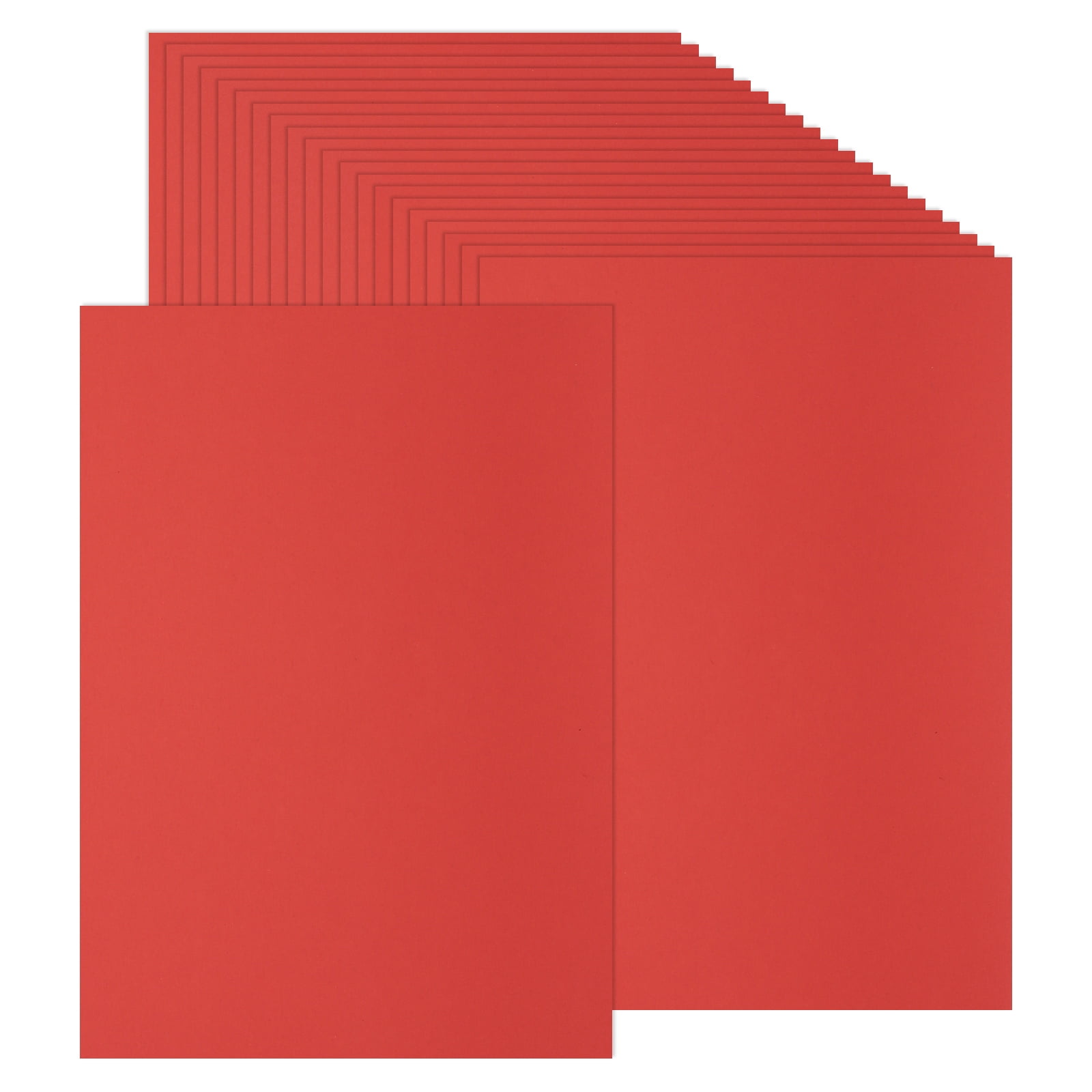 Uxcell 50 Sheets Colored Cardstock Paper, A4 Size 250GSM Thick Card Stock for DIY Crafts Scrapbooking, Bright Red