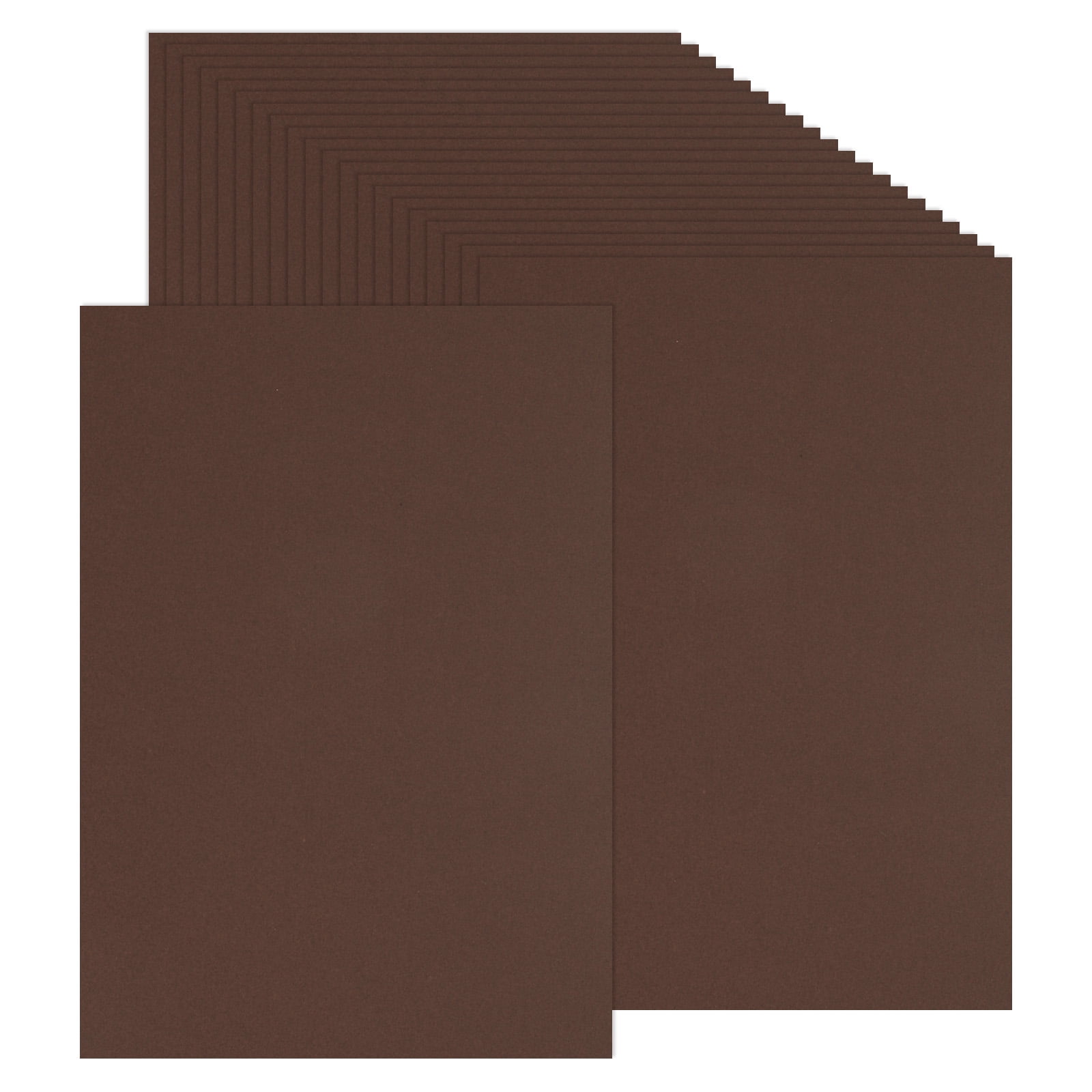 Uxcell 50 Sheets Colored Cardstock Paper, A4 Size 250GSM Thick Card Stock for DIY Crafts Scrapbooking, Brown
