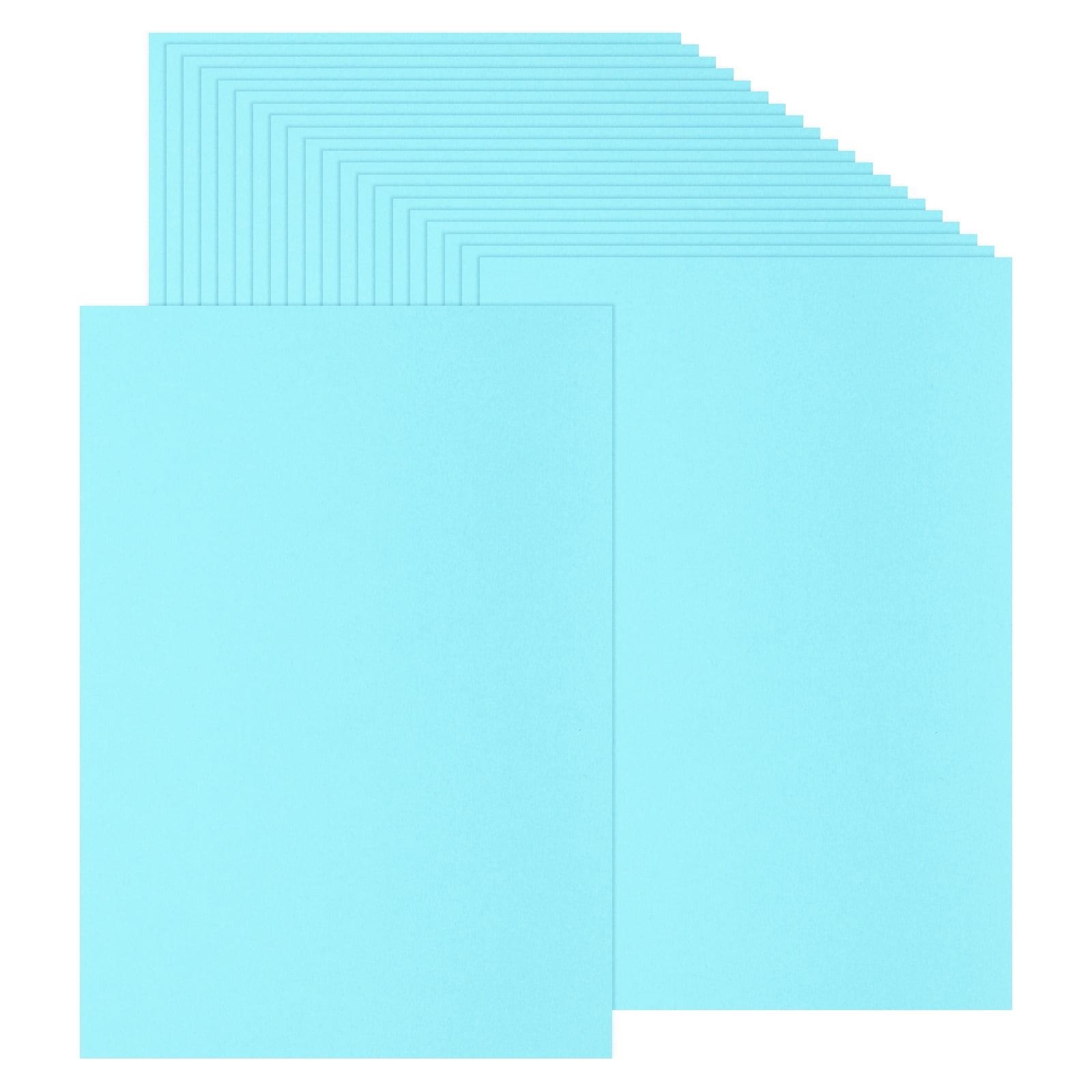 Uxcell 50 Sheets Colored Cardstock Paper, A4 Size 250GSM Thick Card Stock for DIY Crafts Scrapbooking, Light Blue