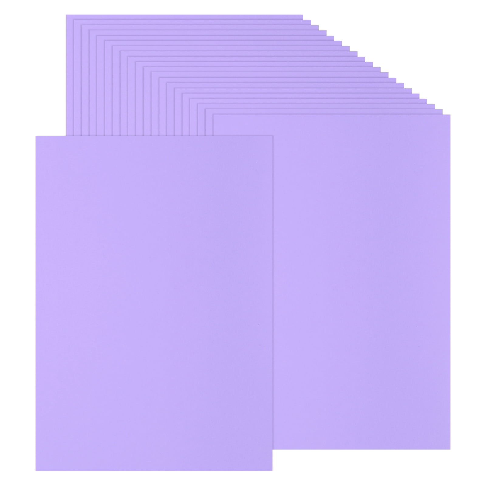 Uxcell 50 Sheets Colored Cardstock Paper, A4 Size 250GSM Thick Card Stock for DIY Crafts Scrapbooking, Light Purple