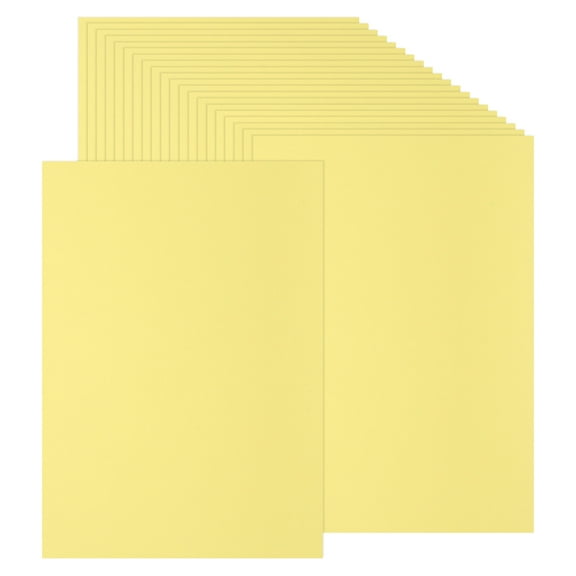 Uxcell 50 Sheets Colored Cardstock Paper, A4 Size 250GSM Thick Card Stock for DIY Crafts Scrapbooking, Light Yellow