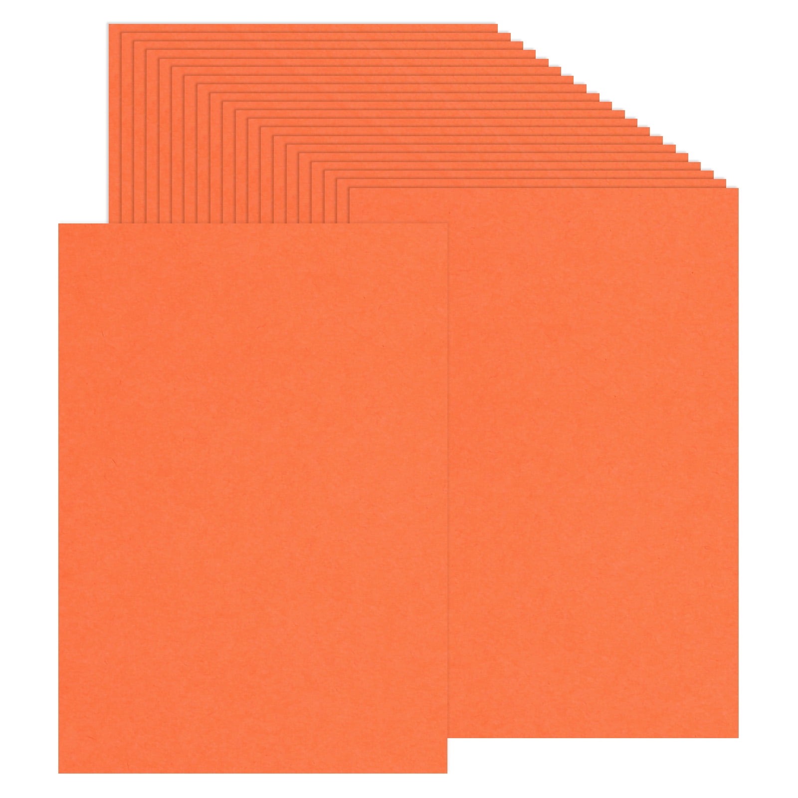 Uxcell 50 Sheets Colored Cardstock Paper, A4 Size 250GSM Thick Card Stock for DIY Crafts Scrapbooking, Orange