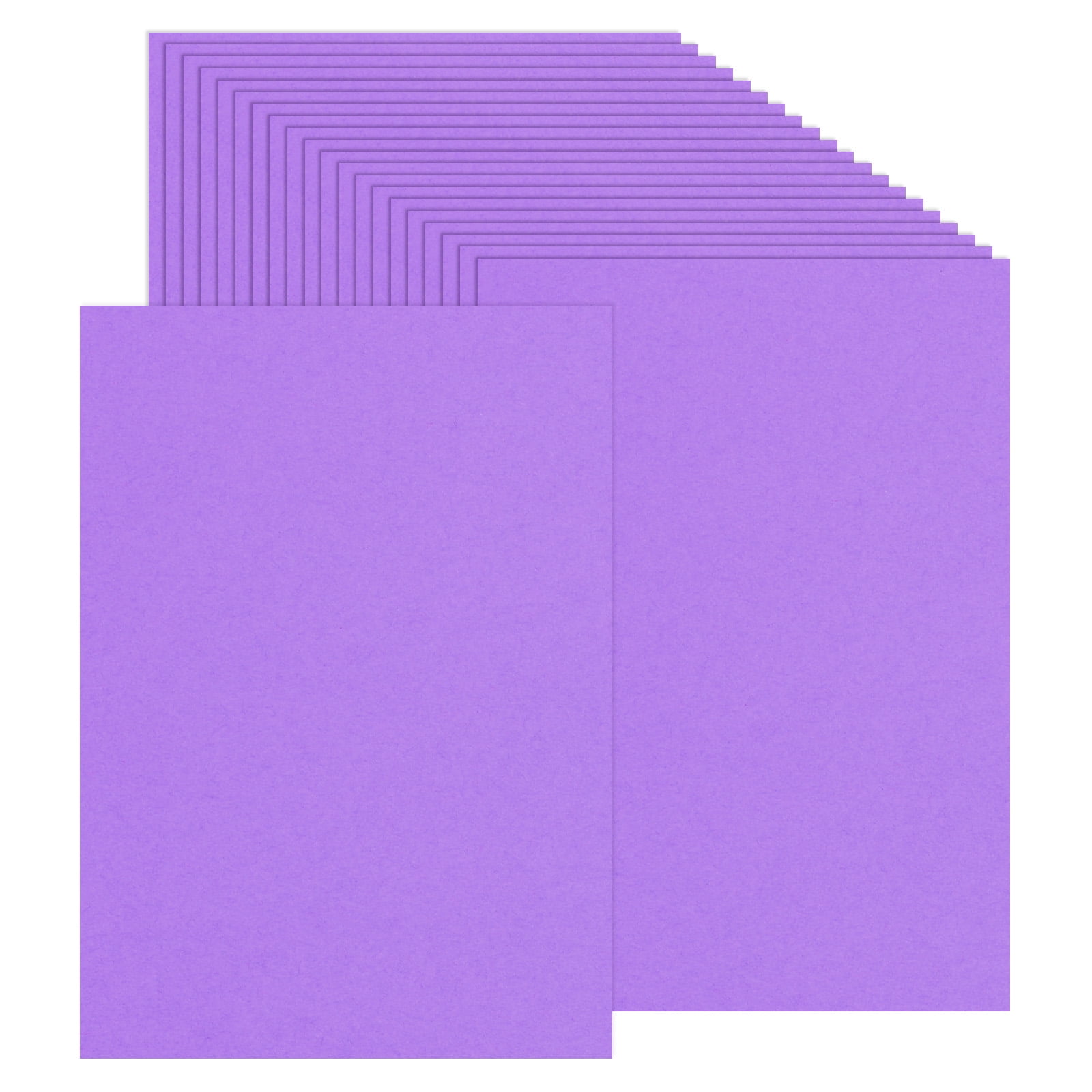 Uxcell 50 Sheets Colored Cardstock Paper, A4 Size 250GSM Thick Card Stock for DIY Crafts Scrapbooking, Purple