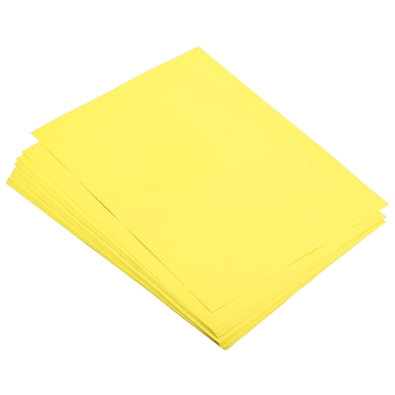 Uxcell 50 Sheets Colored Copy Paper for Office Printing Invitation Forms Art Projects Bright Yellow 16.5 x 11.7"