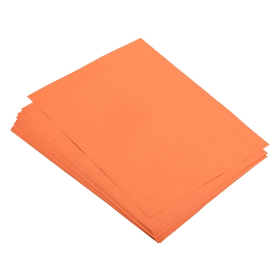 Uxcell 50 Sheets Colored Copy Paper for Office Printing Invitation Forms Art Projects Orange 8.3 x 5.8"